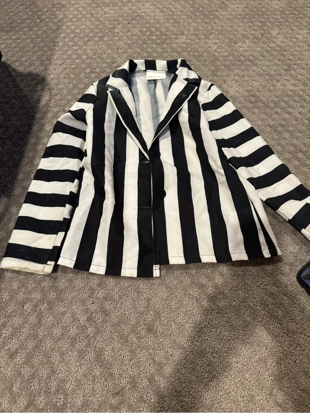 Black & White Striped beetlejuice kids Halloween Blazer Jacket